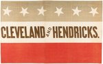 PAIR OF "BLAINE LOGAN" & "CLEVELAND HENDRICKS" CAMPAIGN TEXTILES.