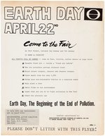 "EARTH DAY PLEASE DON'T LITTER WITH THIS FLYER!" EARLY EVENT HANDBILL.
