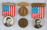 FOUR WILLKIE PORTRAIT BADGES INCLUDING "A MAN HAS RISEN."