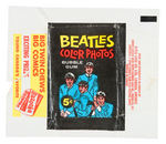 “BEATLES COLOR CARDS” TOPPS GUM CARD SET WITH WRAPPER VARIETIES.