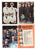 “BEATLES COLOR CARDS” TOPPS GUM CARD SET WITH WRAPPER VARIETIES.