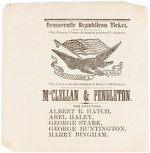 PAIR OF McCLELLAN 1864 DEMOCRATIC CAMPAIGN BALLOTS.