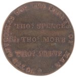 THOMAS PAINE SATIRICAL MEDALET "PIGS MEAT PUBLISHED BY T. SPENCE LONDON" DeWITT 1796-7.