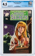 "HOUSE OF SECRETS" #92 JUNE-JULY 1971 CGC 4.5 VG+ (FIRST SWAMP THING).