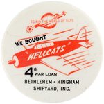 TO RID THE WORLD OF RATS WE BOUGHT HELLCATS 4TH WAR LOAN RARE BUTTON.