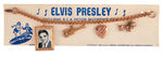 "ELVIS PRESLEY" CHARM BRACELET ON DISPLAY CARD.