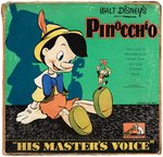 "PINOCCHIO" RARE ENGLISH VERSION THREE-RECORD SET SOUNDTRACK.