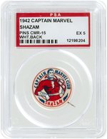 CAPTAIN MARVEL AMERICAN CLUB BUTTON SET.