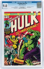 "INCREDIBLE HULK" #181 NOVEMBER 1974 CGC 9.0 VF/NM (FIRST WOLVERINE).