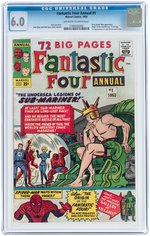 "FANTASTIC FOUR" ANNUAL #1 1963 CGC 6.0 FINE (FIRST LADY DORMA & KRANG).