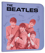 "THE BEATLES" THREE RING BINDER IN PURPLE.