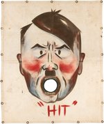 WORLD WAR II ANTI- HITLER "HIT" CARNIVAL GAME BACKDROP.