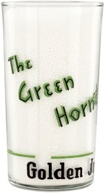 "THE GREEN HORNET - KATO AND BLACK BEAUTY" PREMIUM DAIRY GLASS.