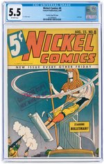 "NICKEL COMICS" #8 AUGUST 1940 CGC 5.5 FINE- CROWLEY PEDIGREE.
