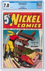 "NICKEL COMICS" #7 AUGUST 1940 CGC 7.0 FINE/VF CROWLEY PEDIGREE.