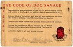 DOC SAVAGE PREMIUM PORTRAIT PICTURE & CLUB CARD.