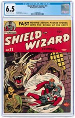 "SHIELD-WIZARD COMICS" #11 SUMMER 1943 CGC 6.5 FINE+.