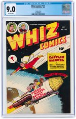 "WHIZ COMICS" #147 JULY 1952 CGC 9.0 VF/NM CROWLEY PEDIGREE.
