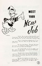 “DISNEYLAND” 1957 NEW EMPLOYEE HANDBOOK/VOL.1 NO.1 “DISNEY NEWS” MAGAZINE.