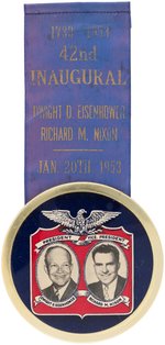 PAIR OF IKE INAUGURAL RIBBON BADGES INCLUDING SCARCE "DELAWARE."