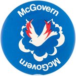 "McGOVERN" STRIKING PEACE DOVE 1972 CAMPAIGN BUTTON.