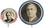 PAIR OF UNCOMMON ROOSEVELT PORTRAIT BUTTONS.