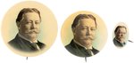 TRIO OF TAFT PORTRAIT BUTTONS INCLUDING UNCOMMON OVAL.