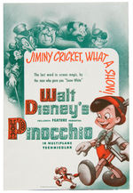 “WALT DISNEY’S PINOCCHIO” PRE/POST PREMIERE SEVEN PIECE PAPER EPHEMERA LOT.