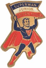 "SUPERMAN AMERICAN" BADGE SMALL/LARGE VERSIONS.