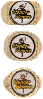 "WONDER WOMAN" SCARCE NESTLE PREMIUM RING TRIO.