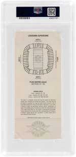 1986 SUPER BOWL XX FULL TICKET PSA GRADED EX-MT 6.