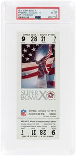 1976 SUPER BOWL X FULL TICKET PSA GRADED EX-MT 6.