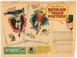 BATMAN & ROBIN FACT TOOTHPASTE PREMIUM POSTER SET & NEWSPAPER AD.
