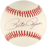 PETE ROSE LOT OF FOUR SIGNED ITEMS.