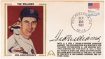 TED WILLIAMS SIGNED COMMEMORATIVE ENVELOPE.