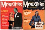 "FAMOUS MONSTERS OF FILMLAND" MAGAZINE #1 US & #2 UK ISSUE PAIR.