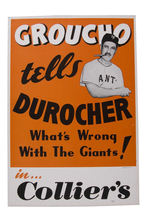 "GROUCHO TELLS DUROCHER" COLLIERS STORE SIGN.