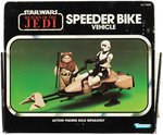 "STAR WARS: RETURN OF THE JEDI" TRI-LOGO BIKER SCOUT AND SPEEDER BIKE PAIR.