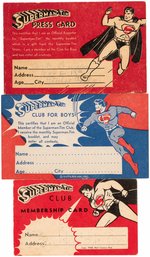 "SUPERMAN-TIM" CARD TRIO.