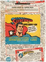 SUPERMAN GUM INC. CARD WRAPPER & LEADER NOVELTY CANDY CO. BOX PANEL.