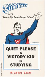 SUPERMAN WORLD WAR II SCHOOLS AT WAR "VICTORY KID" SIGN.