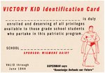 SUPERMAN "VICTORY KID IDENTIFICATION CARD" (IMPRINT VARIETY).
