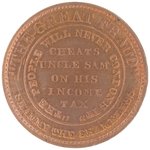 ANTI-TILDEN "SHAMMY THE SHAMELESS" SATIRICAL TOKEN DeWITT 1876-7.