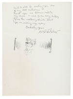 PULITZER PRIZE WINNING CARTOONIST C.D. BATCHELOR THREE SIGNED LETTERS AND TWO CARDS.