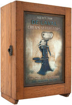 "DE LAVAL CREAM SEPARATORS" DAIRY EQUIPMENT STORE DISPLAY/PARTS CABINET.