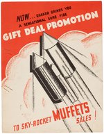 "MUFFETS - HUMMING ROCKET SHIP" RETAILER'S FOLDER/SIGN/PREMIUM.