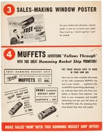 "MUFFETS - HUMMING ROCKET SHIP" RETAILER'S FOLDER/SIGN/PREMIUM.