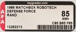 "ROBOTECH DEFENSE FORCE" AFA 85 NM+ TRIO.