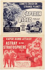 "CAPTAIN VIDEO - MASTER OF THE STRATOSPHERE" PRESSBOOK & LOBBY CARD PAIR.