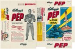 KELLOGG'S "PEP" FILE COPY CEREAL BOX FLAT WITH "TOM CORBETT SPACE CADET" CONTENT.